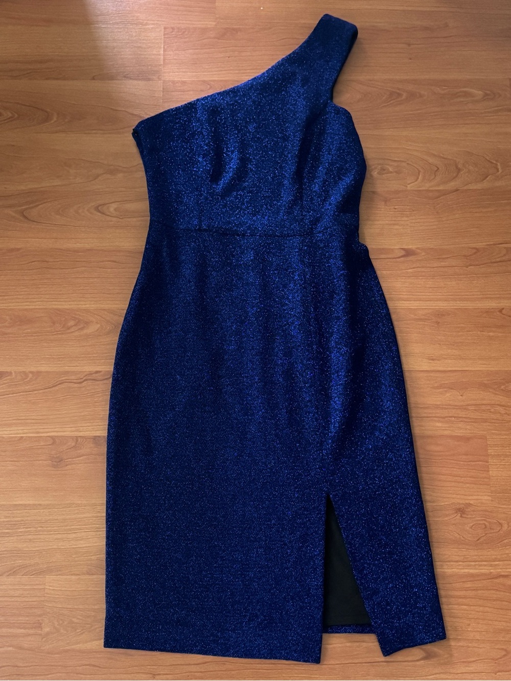 One-Shoulder Royal Blue Sheath Dress